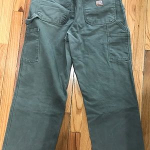 Carhartt Green Rugged Flex Relaxed Fit Canvas Work Pant